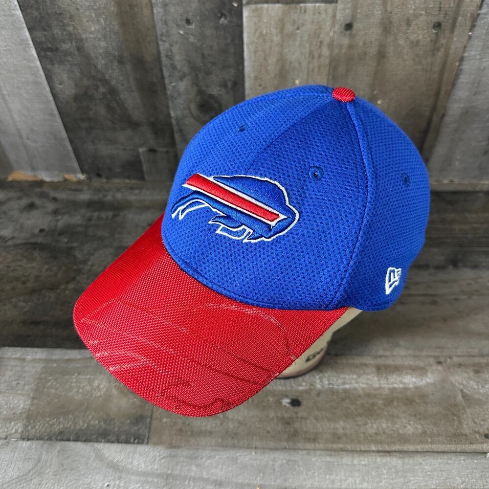 Buffalo Bills Hat S/M Blue New Era 39THIRTY‎ NFL Fitted Asymmetrical